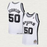 David Robinson NO 50 Camiseta San Antonio Spurs Mitchell & Ness 1998-99 Blanco