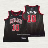 Demar Derozan NO 10 Camiseta Chicago Bulls Statement 2020-21 Negro