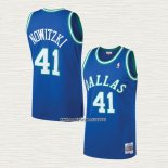 Dirk Nowitzki NO 41 Camiseta Dallas Mavericks Mitchell & Ness 1998-99 Azul