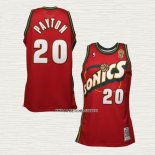 Gary Payton NO 20 Camiseta Seattle SuperSonics Retro Historic Rojo