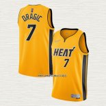 Goran Dragic NO 7 Camiseta Miami Heat Earned 2020-21 Oro