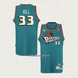 Grant Hill NO 33 Camiseta Detroit Pistons Retro Verde
