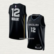 Ja Morant NO 12 Camiseta Memphis Grizzlies Select Series Negro