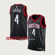 Jalen Green NO 4 Camiseta Houston Rockets Statement 2023-24 Negro