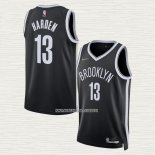 James Harden NO 13 Camiseta Brooklyn Nets Icon 2021-22 Negro