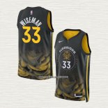 James Wiseman NO 33 Camiseta Golden State Warriors Ciudad 2022-23 Negro