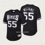 Jason Williams NO 55 Camiseta Sacramento Kings Manga Corta Negro
