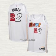 Jimmy Butler NO 22 Camiseta Nino Miami Heat Ciudad 2022-23 Blanco