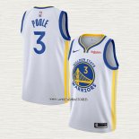 Jordan Poole NO 3 Camiseta Golden State Warriors Association Blanco