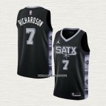 Josh Richardson NO 7 Camiseta San Antonio Spurs Statement 2022-23 Negro