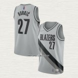 Jusuf Nurkic NO 27 Camiseta Portland Trail Blazers Earned 2020-21 Gris