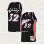Karl Malone NO 32 Camiseta Utah Jazz Mitchell & Ness 1998-99 Negro