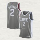 Kawhi Leonard NO 2 Camiseta Los Angeles Clippers Earned 2020-21 Gris