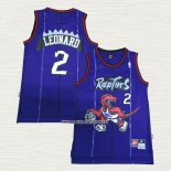 Kawhi Leonard NO 2 Camiseta Toronto Raptors Retro Violeta