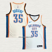 Kevin Durant NO 35 Camiseta Oklahoma City Thunder Association Blanco