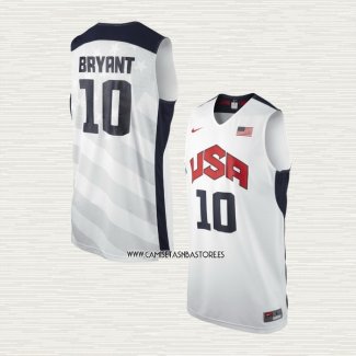 Kobe Bryant NO 10 Camiseta USA 2012 Blanco