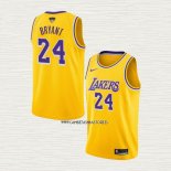 Kobe Bryant NO 24 Camiseta Los Angeles Lakers Icon 2018-19 Amarillo2