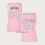 Kobe Bryant NO 24 Camiseta Mujer Los Angeles Lakers Rosa