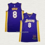 Kobe Bryant NO 8 Camiseta Los Angeles Lakers Retirement 2018 Violeta