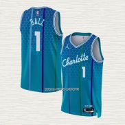LaMelo Ball NO 1 Camiseta Charlotte Hornets Ciudad 2022-23 Azul