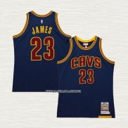 LeBron James NO 23 Camiseta Cleveland Cavaliers Mitchell & Ness 2015-16 Azul