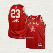 LeBron James NO 23 Camiseta Nino Los Angeles Lakers All Star 2024 Rojo
