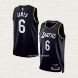 LeBron James NO 6 Camiseta Los Angeles Lakers Select Series 2022 Negro