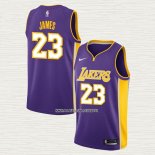 Lebron James NO 23 Camiseta Los Angeles Lakers Statement 2018 Violeta