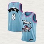 Malachi Flynn NO 8 Camiseta Toronto Raptors Ciudad 2020-21 Rosa Azul