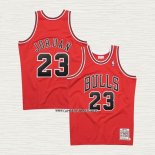 Michael Jordan NO 23 Camiseta Chicago Bulls Hardwood Classics Throwback 1997-1998 Rojo