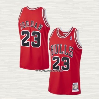 Michael Jordan NO 23 Camiseta Chicago Bulls Mitchell & Ness 1997-98 Rojo