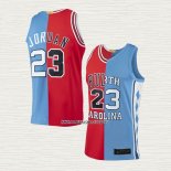 Michael Jordan NO 23 Camiseta Chicago Bulls Split Azul Rojo