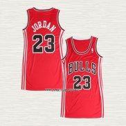 Michael Jordan NO 23 Camiseta Mujer Chicago Bulls Icon Rojo