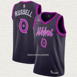 NO 0 Camiseta Minnesota Timberwolves Ciudad 2018-19 Violeta D'angelo Russell