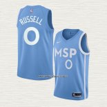 NO 0 Camiseta Minnesota Timberwolves Ciudad Azul D'angelo Russell