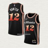 NO 12 Camiseta Atlanta Hawks Ciudad 2022-23 Negro De'andre Hunter