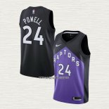 Norman Powell NO 24 Camiseta Toronto Raptors Earned 2020-21 Negro Violeta