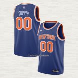 Obi Toppin NO 00 Camiseta New York Knicks Icon 2020 Azul