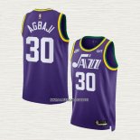 Ochai Agbaji NO 30 Camiseta Utah Jazz Classic 2023-24 Violeta