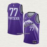 Omer Yurtseven NO 77 Camiseta Utah Jazz Ciudad 2023-24 Violeta