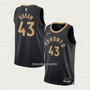 Pascal Siakam NO 43 Camiseta Toronto Raptors Ciudad 2022-23 Negro