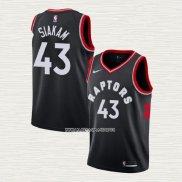 Pascal Siakam NO 43 Camiseta Toronto Raptors Statement 2018 Negro