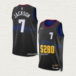 Reggie Jackson NO 7 Camiseta Denver Nuggets Ciudad 2023-24 Negro