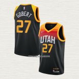 Rudy Gobert NO 27 Camiseta Utah Jazz Ciudad 2020-21 Negro