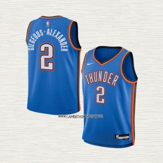 Shai Gilgeous-Alexander NO 2 Camiseta Nino Oklahoma City Thunder Icon Azul