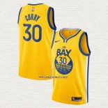Stephen Curry NO 30 Camiseta Golden State Warriors Statement Oro