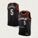 Yogi Ferrell NO 5 Camiseta Cleveland Cavaliers Ciudad 2020-21 Negro