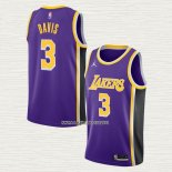 Anthony Davis NO 3 Camiseta Los Angeles Lakers Statement 2021-22 Violeta