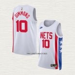 Ben Simmons NO 10 Camiseta Brooklyn Nets Classic 2022-23 Blanco