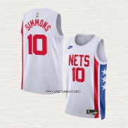 Ben Simmons NO 10 Camiseta Brooklyn Nets Classic 2022-23 Blanco